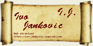 Ivo Janković vizit kartica